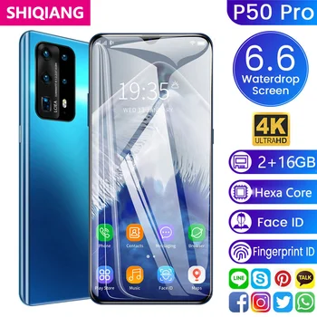 

SOYES P50 Pro Mobile Phone Android 2G+16GB Face ID 6.6inch Full Screen Cellphone Support 2 Sim Card Global Language Smartphones