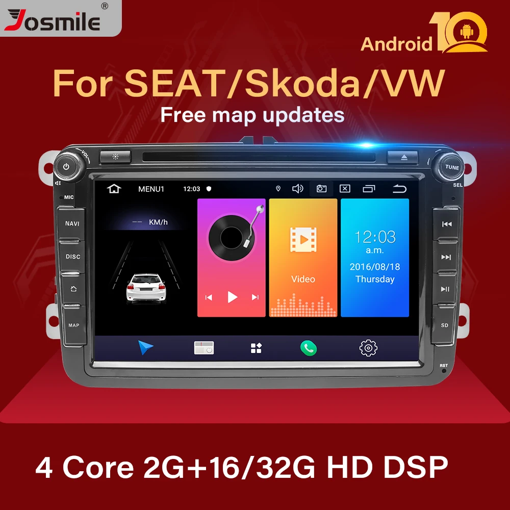Автомагнитола 2 Din на Android 10 для VW Passat B6 T5amarok volkswagen Skoda Octavia сиденье Polo leongolf 5 6