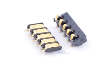 

5pcs Spring Compression Contact 2.5 mm Pitch 5 Pin Female Male Connector Surface Mount Battery Connectors Reflow Solder PCB
