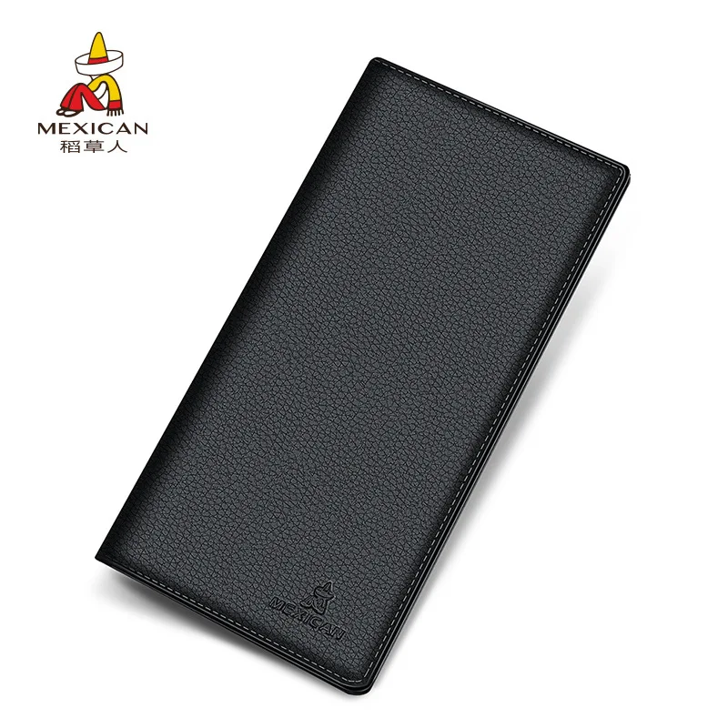 

MEXICAN Genuine Leather Men Wallets Soft Two Folds Luxury Wallet Men Cow Leather High Capacity Zip Wallet Thin Business Wallet