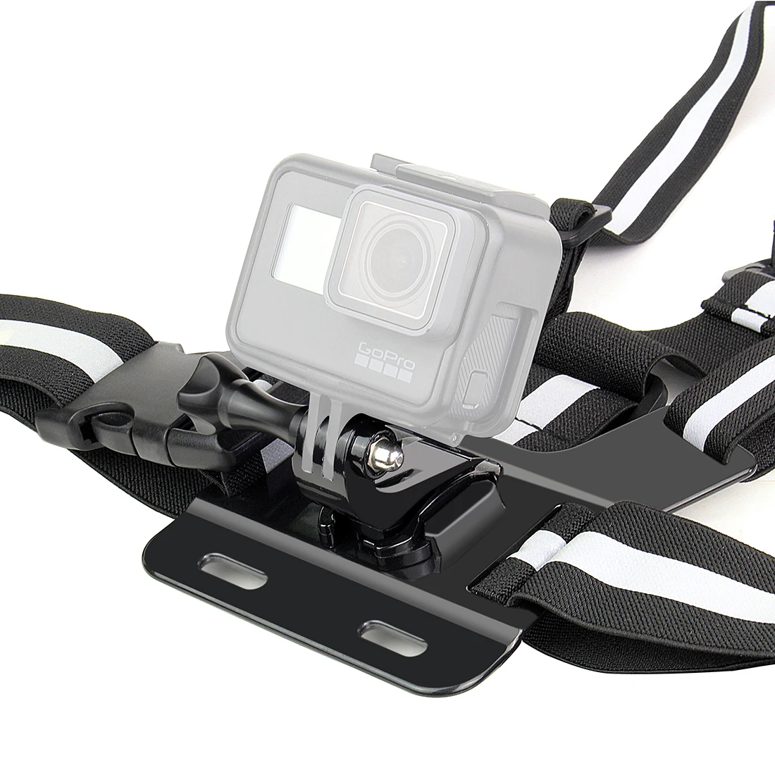 QIUNIU регулируемые эластичные обхватывающие грудь ремни крепление со светоотражающей лентой для GoPro Hero 8 7 6 5 4 для DJI Osmo Action аксессуар