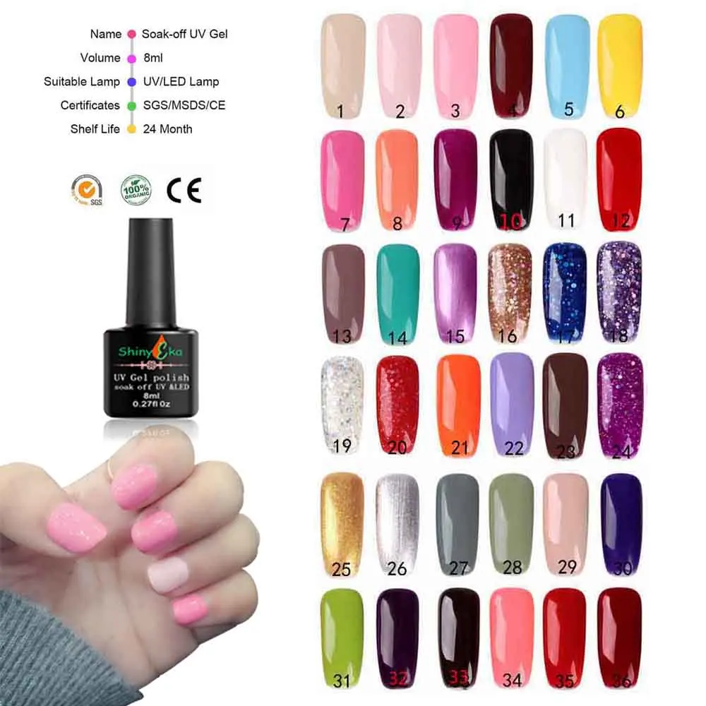 12 цветов, набор для наращивания лака для ногтей с 36 Вт/48 Вт, светодиодная УФ лампа для ногтей, набор для маникюра, набор акриловых инструментов для дизайна ногтей