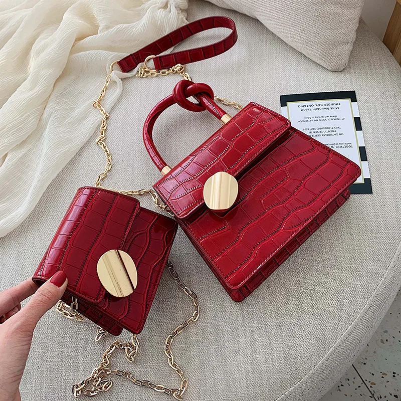 

Women Premium Leather Messenger Bag Shoulder Back Stone Pattern Design Small Tote Bag Shoulder Messenger Bag Mini Wallet Tote