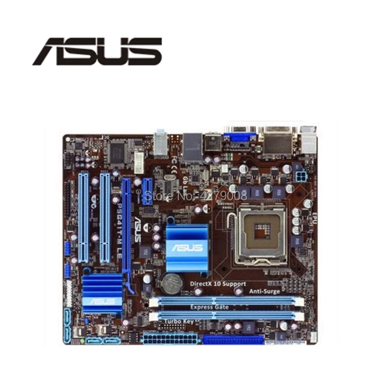 LGA775 для ASUS P5G41T-M LE использоваться для настольных ПК G41 775 материнская плата DDR3 USB2.0 SATA2