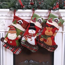 JAYCOSIN, рождественский подарок, 1 шт., 3D олень, яркие держатели для носков, сумка, украшение для стола, рождественские носки, Висячие Рождественские елочные украшения