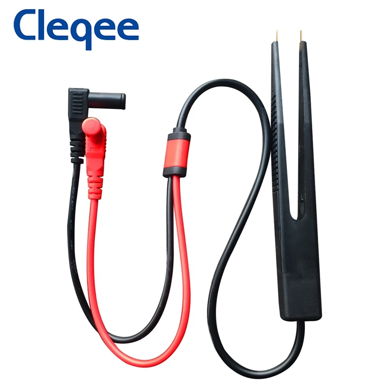 Cleqee Test Tweezer SMD Test Lead Clip Kit for Multimeter Electrical Testing 
