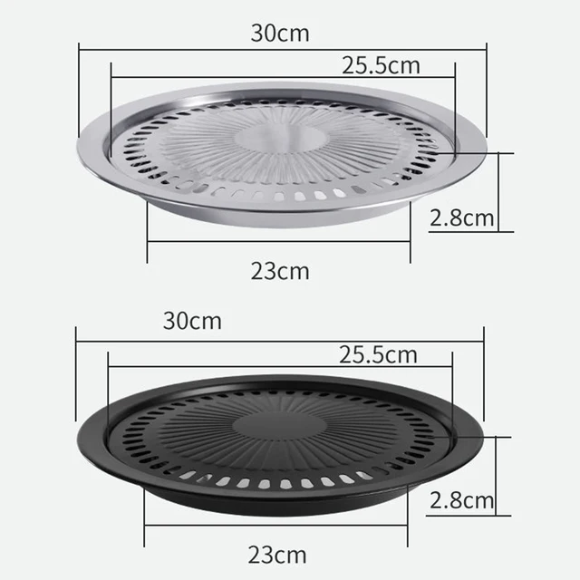 Hordozható Koreai Grill Serpenyő Faszén Rozsdamentes Acél, Nem Tapadós Tálcák Kültéri Kempinghez Bbq - Image 6
