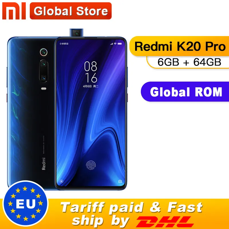 Смартфон Xiaomi Redmi K20 Pro с глобальной прошивкой 6 ГБ 64 Восьмиядерный процессор Snapdragon