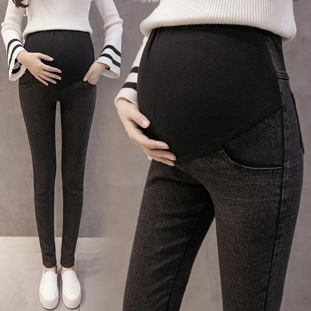 Maternity Pants Jeans Pants Adjustable Waist Slim Pregnant Women Pregnancy  Denim Clothes Ropa Mujer Embarazada Premama