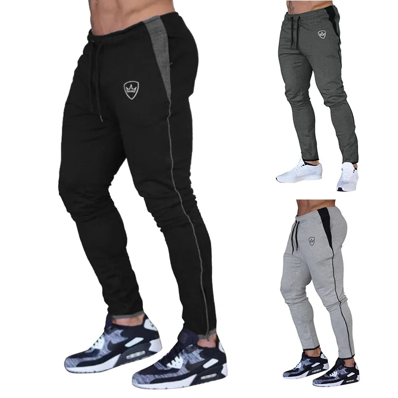 

Ouma Autumn And Winter New Style Men Solid Color Crown Logo Casual Athletic Pants MEN'S Trousers K45