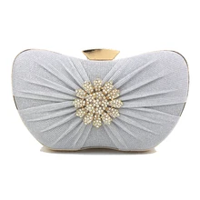 Алмазный плиссированный клатч вечерние сумочки на цепочке A501