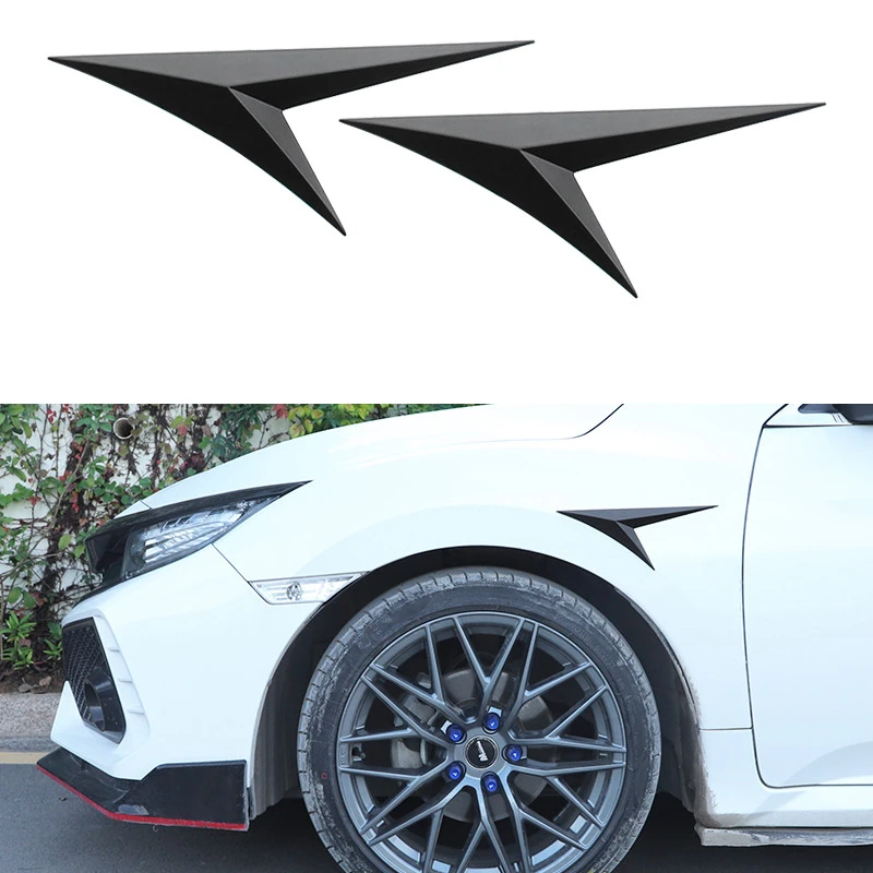 Matt black Автомобильное крыло 3D отделка ABS внешние аксессуары для Honda Civic 10th - Цвет: Matt black