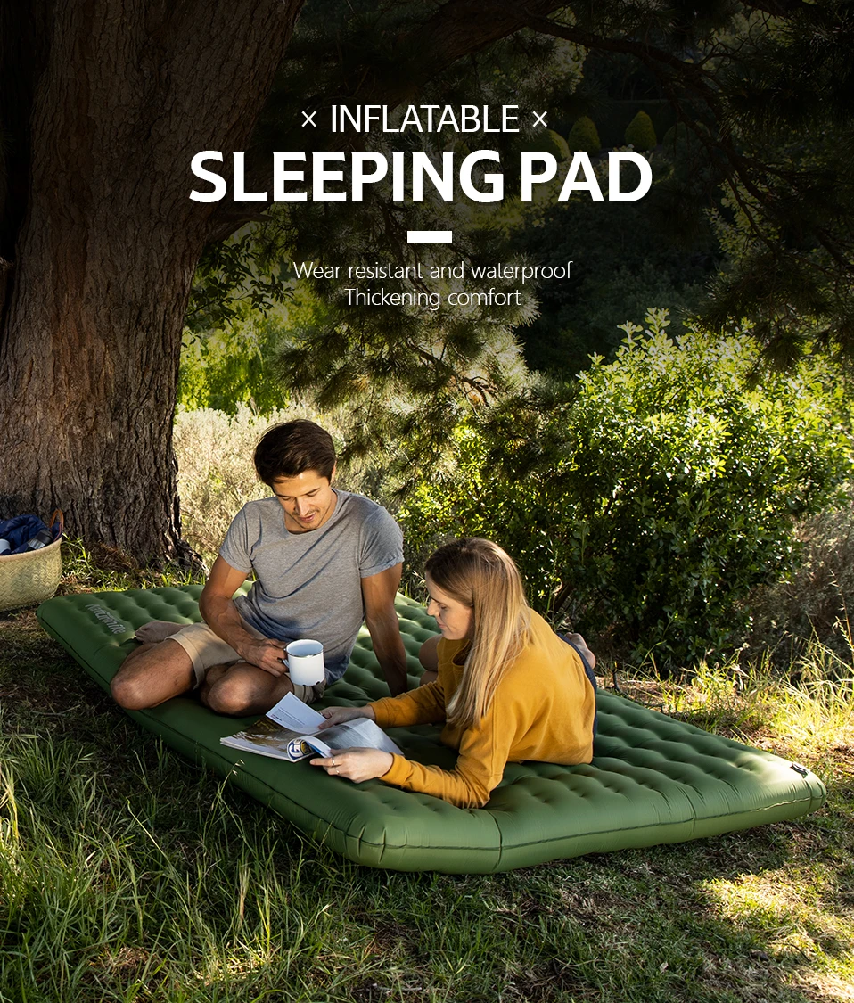 Portátil à Prova Água ao ar Naturehike Engrossado Duplo Colchão Inflável Acampamento Siesta Dportable Livre Esteira Nh19qd010 Tpu Mod. 1263954 2 Naturehike tpu engrossado duplo colchão inflável acampamento