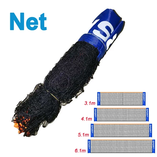 3.1m/4.1m/5.1m/6.1m Portable Standard Tennis Practice Net Adults Kids Indoor Outdoor Tennis Ball Sport Accessories Badminton Net 2