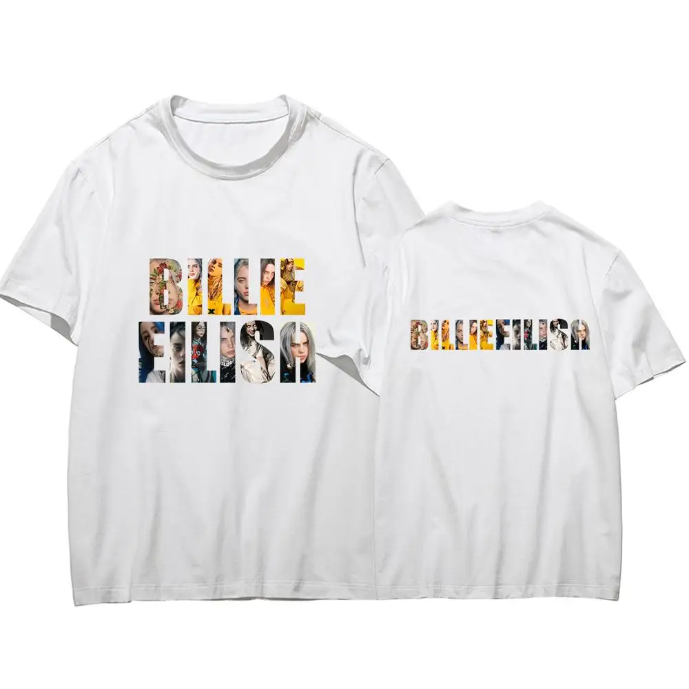 Billie Eilish женская футболка с принтом Харадзюку каваи, модная футболка с 3d графикой, футболка в Корейском стиле, женские футболки - Цвет: white - style 6