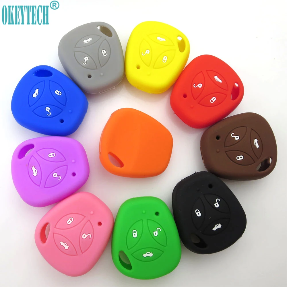 OkeyTech силиконовый резиновый чехол для автомобильного ключа Lada Largus 4X4 Kalina Granta Priora