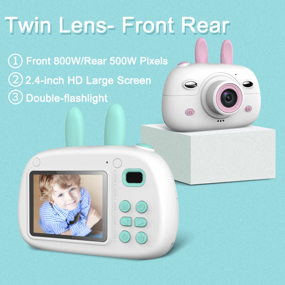 Portable Mini 1080P Camera Kids Digital Cameras for Children Baby Video Large Screen Camcorders For Birthday Christmas Gift Toys
