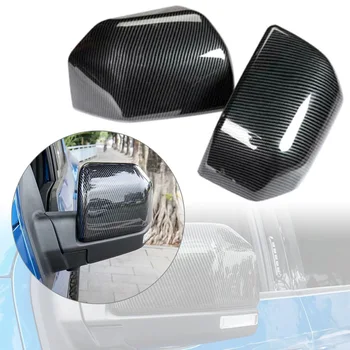 

2pc Car Side Rearview Mirror ABS Cover Trim For Ford F-150 F 105 Carbon Fiber Style Rear View Mirrors Covers 2015-2017 2018 2019