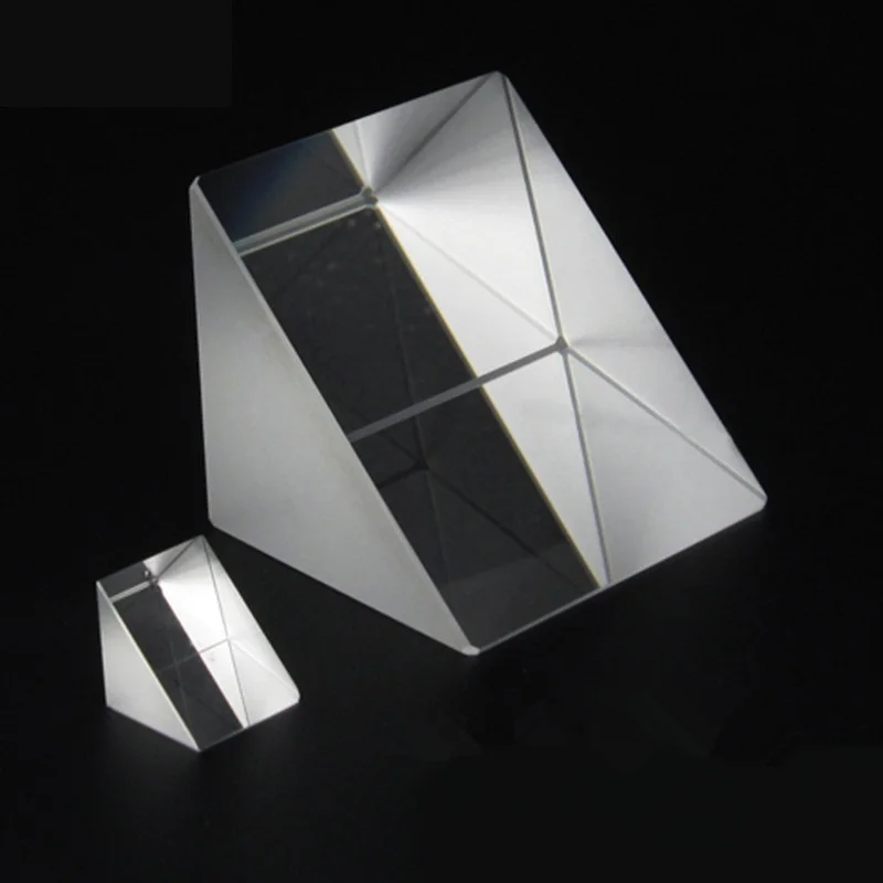 K9 Optical Right Angle Prism Lsosceles Prism Uncoated Total Reflection Optical 180 Degrees 90 Degrees Turning Corner Prism