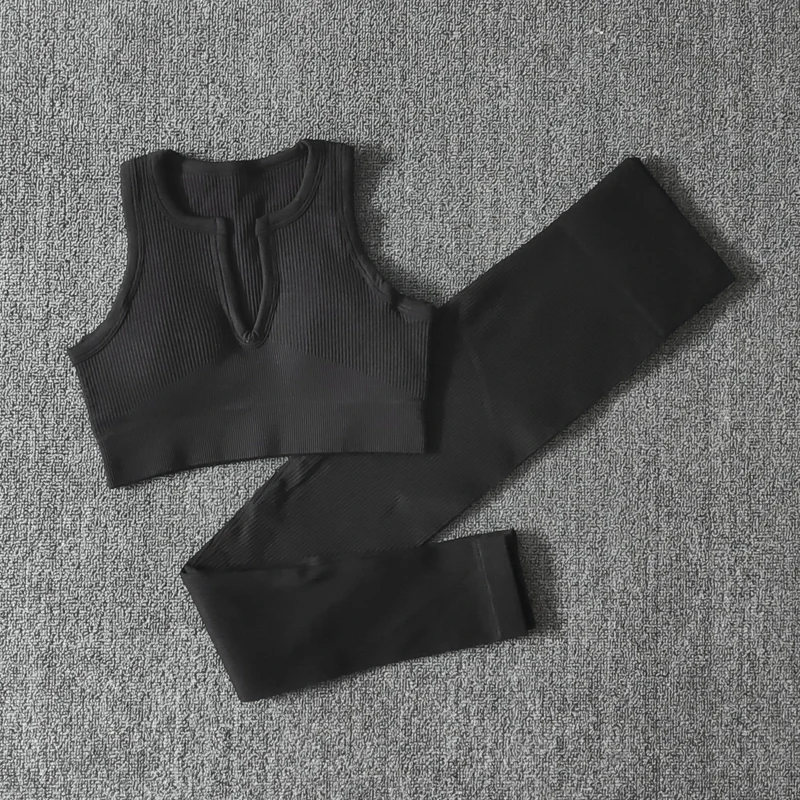 2/4/6PCS Seamless Women Yoga Set Workout Sportswear Fitness Bra Sport Pants Gym Clothing High Waist Leggings Shorts Sports Suits