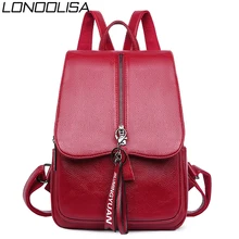 Anti Theft Women Leather Travel Backpack Female Bagpack School Shoulder Chest Bags for Women 2019 Back Pack Mochilas Sac A Dos