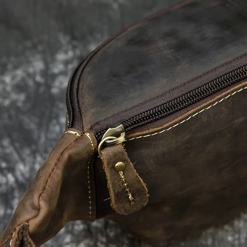 Leather Bum Bag Dark Brown Echuca