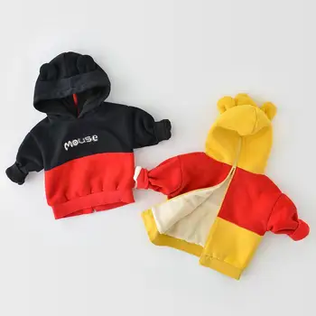 

Winter Toddler Snow Jacket For Boy Girl Newborn Fleece Coat Parkas Outerwear Baby Warm Thick Clothes Snowsuit Costume Ear Hoodie