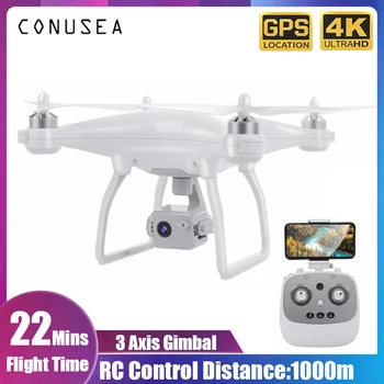 

CONUSEA K777 PRO / K777 RC Drone 3 Axis Gimbal Camera HD 4K GPS 5G WiFi Profissional Brushless Quadcopter 1KM drones dron vs x35