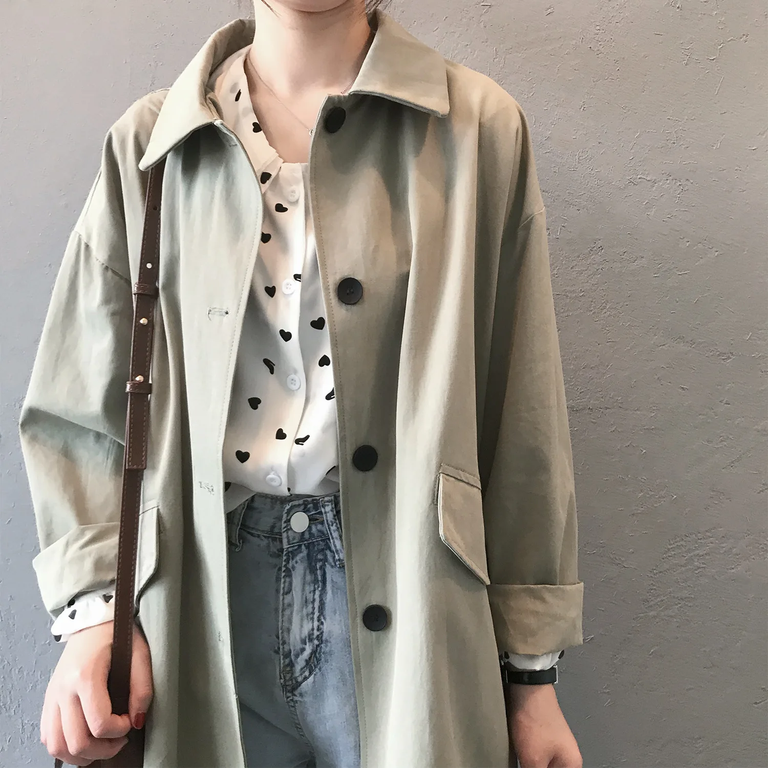 2020 Spring Women Trench Coat Turn Down Collar Women Clothes Long Khaki Coat Casaco Feminino Abrigo Mujer Trench Femme