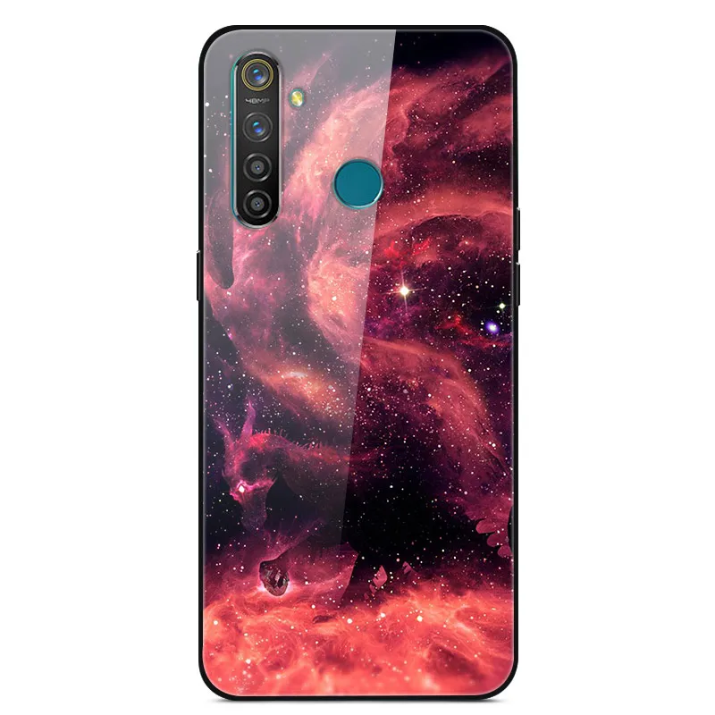 23 Для OPPO Realme 5 Pro Чехол Жесткий стеклянный чехол для телефона чехол для Funda OPPO Realme 5 Pro Чехол TPU бампер закаленное для Realme5 Pro - Цвет: 23