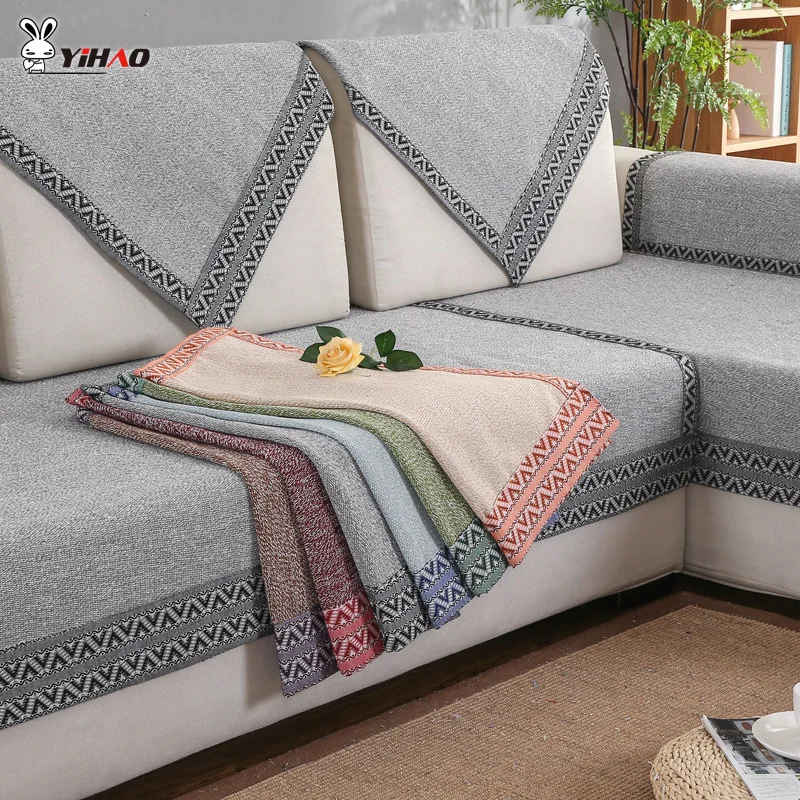 YIHAO 70*90 см, Хлопковый чехол для дивана, чехол для дивана разных размеров, простой дизайн, для гостиной, чехол для дивана