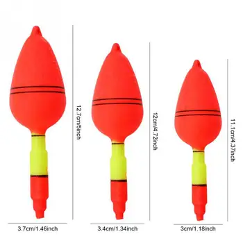

100pcs Plastic Fishing Floats Bobber Set Eye-catching Red Flag Floating Fishing Tackle Tool Accessory