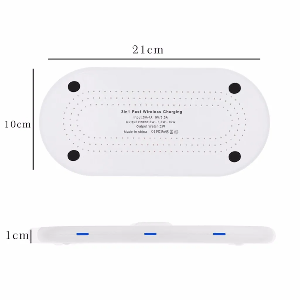 3 в 1 Qi Беспроводное зарядное устройство AirPower быстрое зарядное устройство s для iPhone X/XS/MAS/XR/8 plus для Apple Watch для Airpods 2