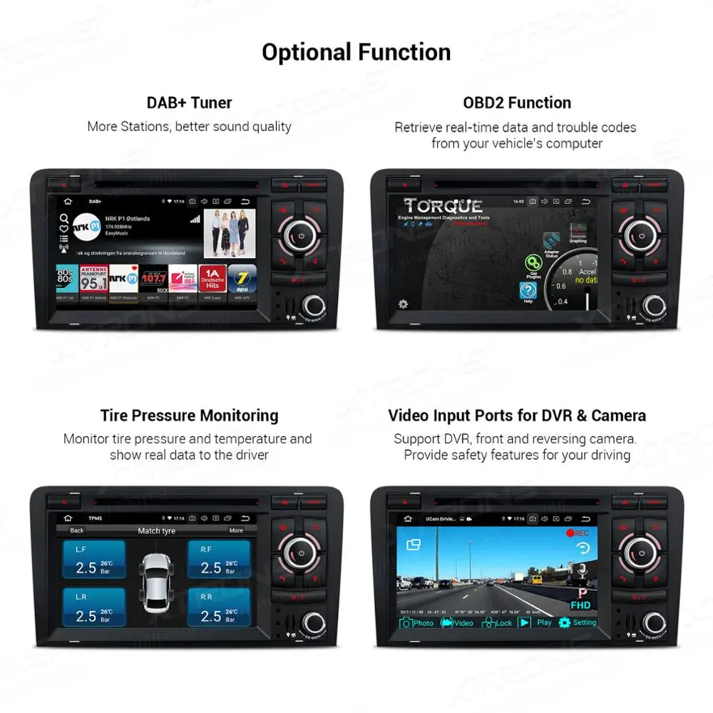 Discount XTRONS 7" Android 9.0 Octa Core 4G RAM 64G ROM GPS navigation Car Multimedia system Plug & Play Design Fit for Audi A3 8P S3 8P 4