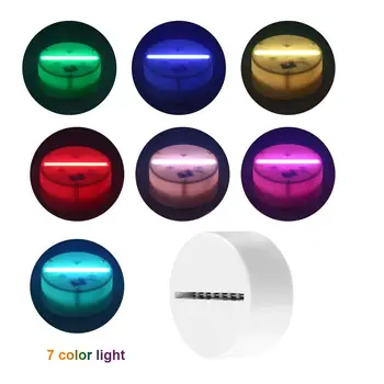 

Modern Light Base with Remote Control Lighting Fixture Home Gift Touch Lamp Bases Lamp Holder 3D 7 Color Wedding Decor Ornament