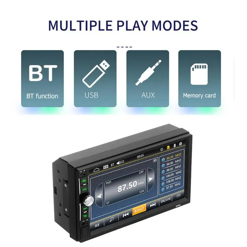 VODOOL 7070S 2 DIN 7 дюймов Сенсорный экран автомобильный стерео BT 4,0 FM головное устройство MP5 плеер Авто аксессуары