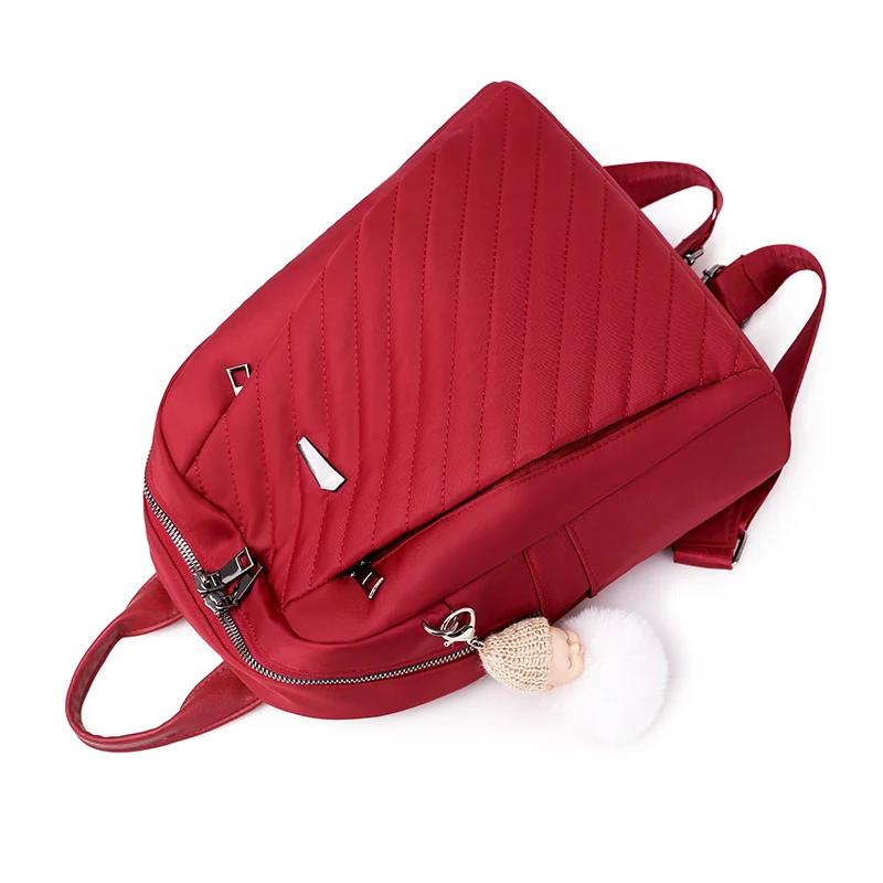 Роскошные брендовые сумки для женщин Новая мода ткань Оксфорд на молнии женский рюкзак школьная сумка высокого качества кулон в подарок