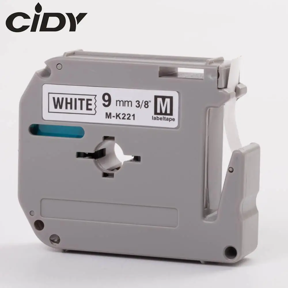 CIDY совместимая с brother MK-221 MK221 MK 221 черная на белом 9 мм прочная клейкая лента для