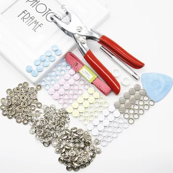 

Practical Buttons Set Knitwear Shirt Baby Costume DIY Handcraft Fasteners Durable Button Tools Set Household Press Buckles Set