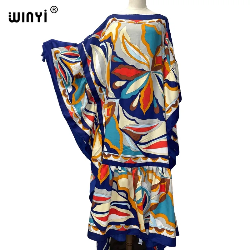 

2021NEW WinYi Women Autumn Cotton Linen Long Dress New Arrival Arts Style Vintage Plaid O-neck Loose Ladies Casual Dresses