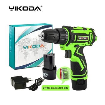 

12v Cordless Drill Mini Battery Electric Screwdriver Home DIY Tools Two Lithium Plus Accessories Carton Package