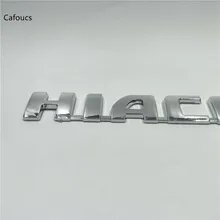 Одна деталь автомобильные наклейки логотип Toyota Hiace Хром Задняя эмблема для багажника Наклейка для Toyota пригородный фургон
