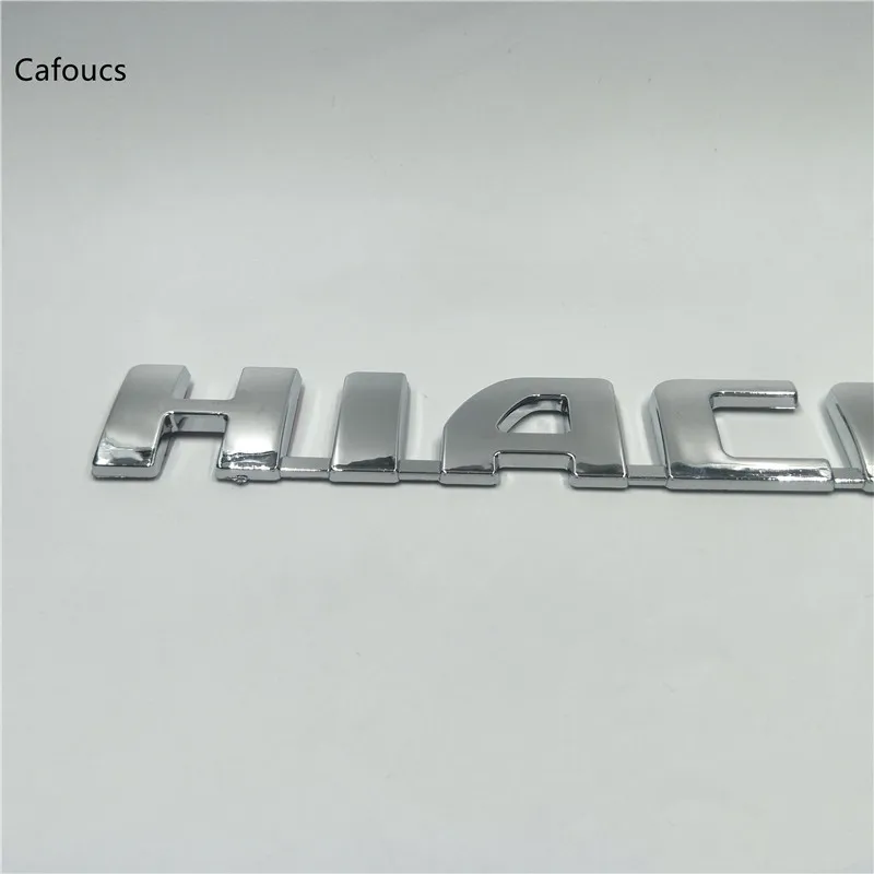 

One Piece Car Stickers Logo Hiace Chrome Rear Tailgate Emblem Decal For Toyota Commuter Van