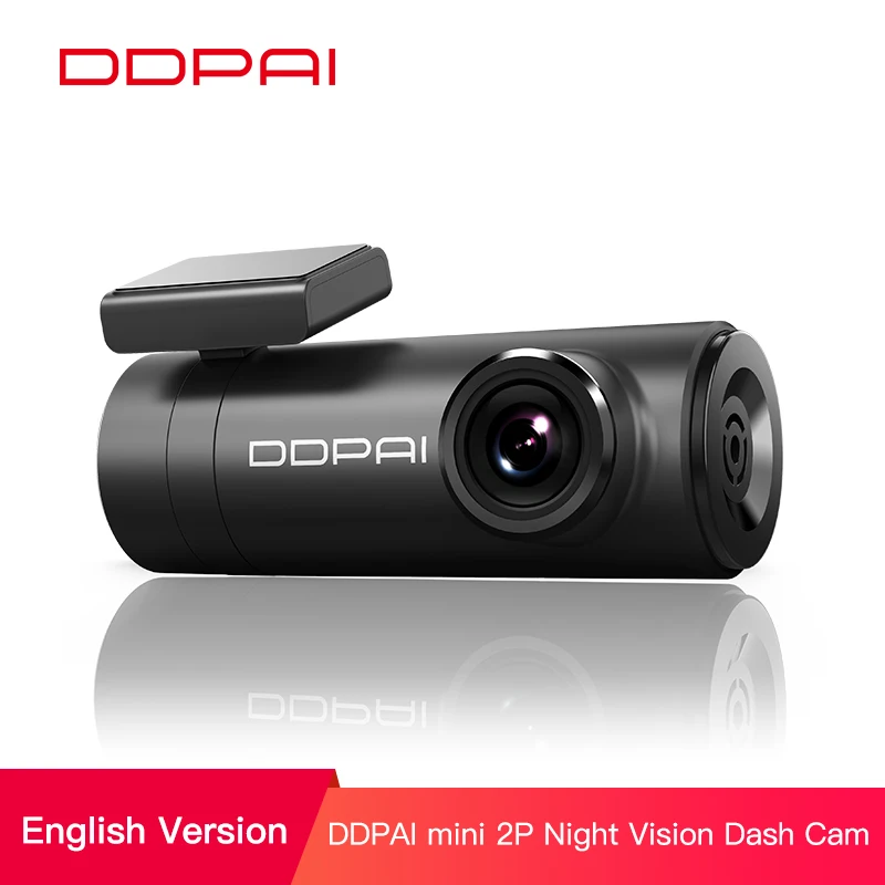 Автомобильный видеорегистратор DDPai Mini2s без искажений 2K Ultra HD 1440P широкий