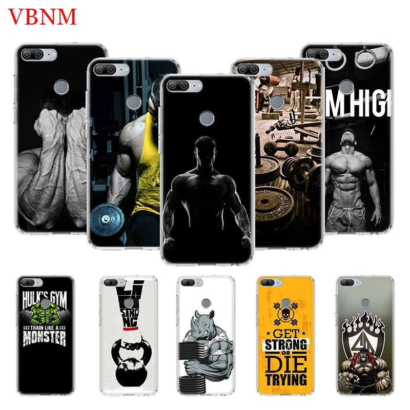 

Bodybuilding Gym Fitness Cover Phone Case for Huawei Y9 Y5 Y6 Y7 2019 Honor 8X 8S 7A 7S 9 10 Lite 8A 20i V20 Coque Cases