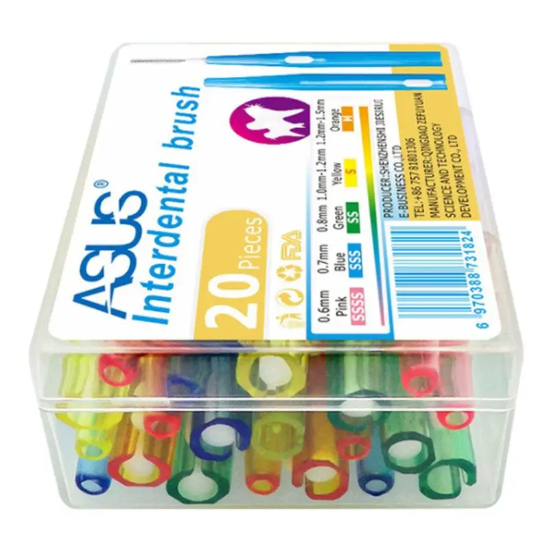 

20 Pcs/box Interdental Brush Retractable Orthodontic Braces Cleaning Gap Toothbrush Tooth Care Supplies