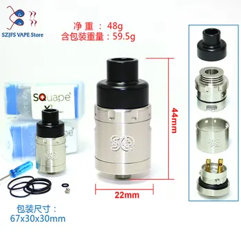 

SXK Squape X Dripper rda 22mm Rebuildable Dripping 510 thread 316ss Tank VS Armor S Styled RDA yftk SQS BF QP design KALI V2 RDA