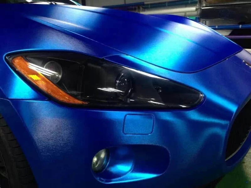 Blue Brushed Metallic Vinyl Film-4