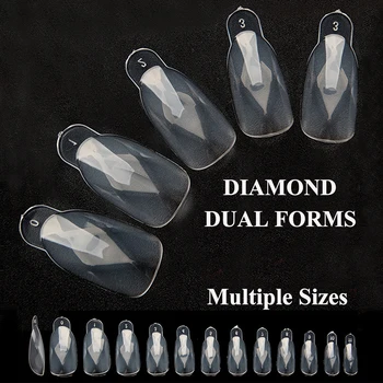

Fake Tips Mold Forms Extend Builder Gel Sculpting Model Poly Acrylic UV Gels False Nail Tips Quick Easy Finger Extension 12 Size