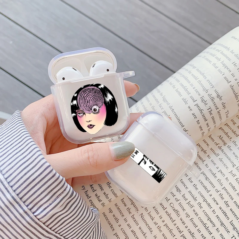 Junji Ito коллекция тройники ужас прозрачный мягкий силикон для AirPod 1 2 Чехлы Airpods
